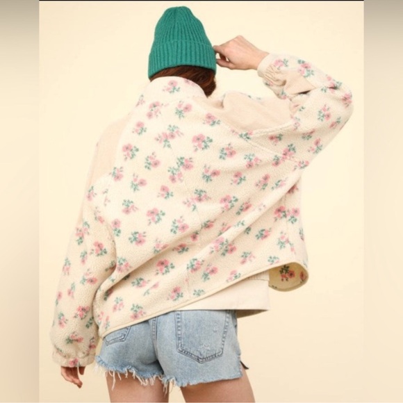 Looks like a Loveshackfancy copy Pink Floral Teddy Jacket - Picture 8 of 11